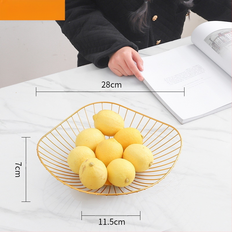 „Nordic Ins“ stiliaus namų vaisių krepšelis, svetainė, kavos staliukas, vaisių padėklas, namų apyvokos reikmenys, modernus, paprastas, kūrybingas užkandžių laikymo krepšelis