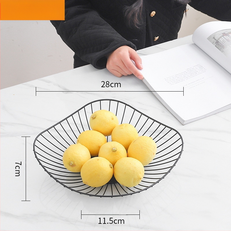 „Nordic Ins“ stiliaus namų vaisių krepšelis, svetainė, kavos staliukas, vaisių padėklas, namų apyvokos reikmenys, modernus, paprastas, kūrybingas užkandžių laikymo krepšelis