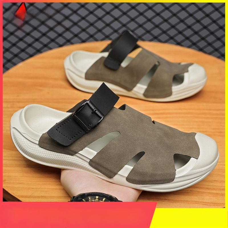 „Birkenstock“ šlepetės vyrams, vasariniai viršutiniai drabužiai, neslystantys, lengvi, kvėpuojantys, užmaunami biuro vyriški vairavimo sandalai.