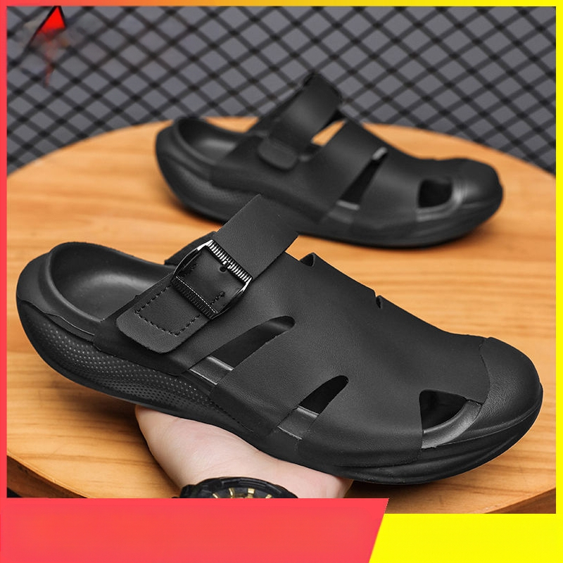 „Birkenstock“ šlepetės vyrams, vasariniai viršutiniai drabužiai, neslystantys, lengvi, kvėpuojantys, užmaunami biuro vyriški vairavimo sandalai.