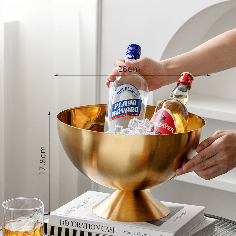 „Crossborder“ nerūdijančio plieno šampano dubenėlis, ledo kibirėlis, baras, ledo kubeliai, ledas, vynas, alus, raudonasis vynas, ledo kubeliai, ledo kibirėlis, punšo dubenėlis