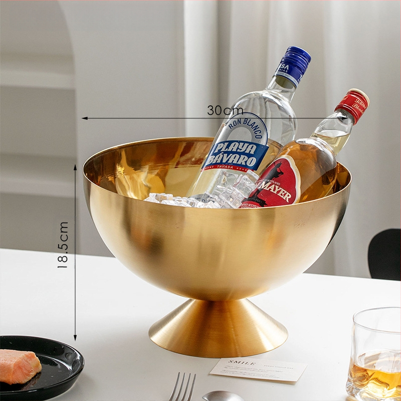 „Crossborder“ nerūdijančio plieno šampano dubenėlis, ledo kibirėlis, baras, ledo kubeliai, ledas, vynas, alus, raudonasis vynas, ledo kubeliai, ledo kibirėlis, punšo dubenėlis