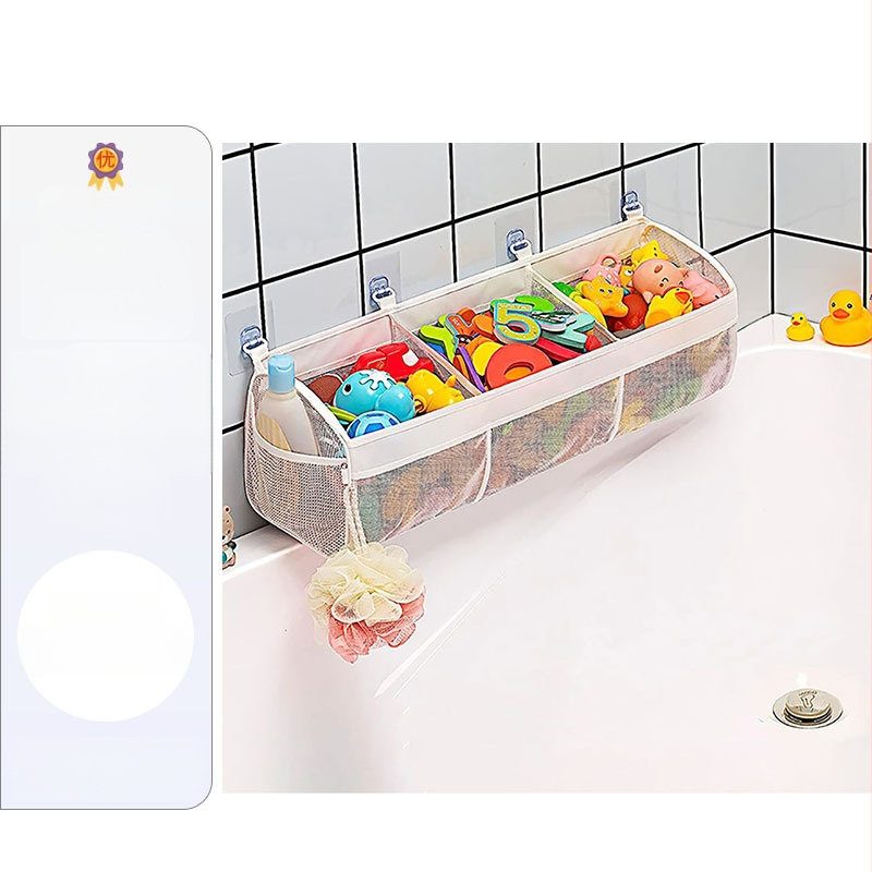 Duoge Classified laste vannitoa mänguasjade hoiukott beebi vannitoa seinale riputatav kott hingav lekkiv võrkkott temu