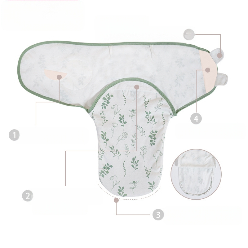 Pătură din bumbac pur pentru nou-născuți, de primăvară și de vară, respirabilă, anti-sărituri, înfășat, prosop, pătură pentru copii