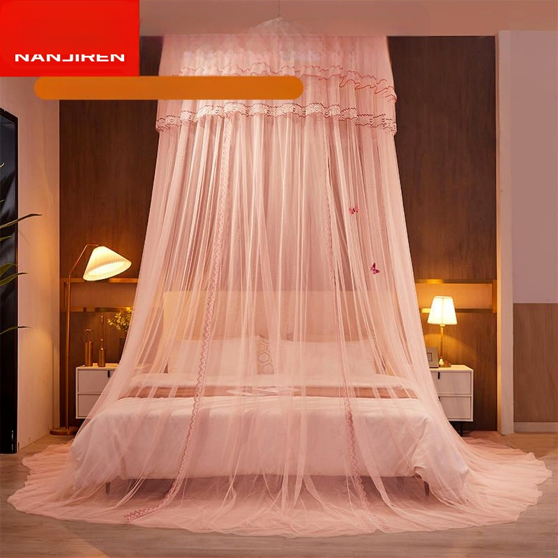 Nanjiren hercegnő stílusú szúnyogháló otthoni hálószobába, telepítés nélküli akasztós mennyezeti, magas színvonalú padlóágyfüggöny gézmintával