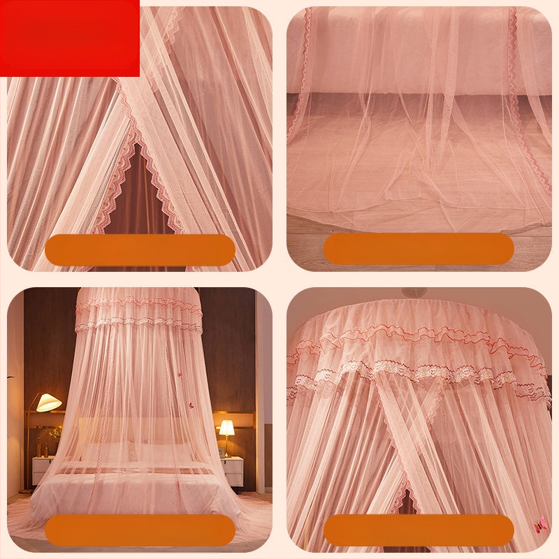 Nanjiren hercegnő stílusú szúnyogháló otthoni hálószobába, telepítés nélküli akasztós mennyezeti, magas színvonalú padlóágyfüggöny gézmintával