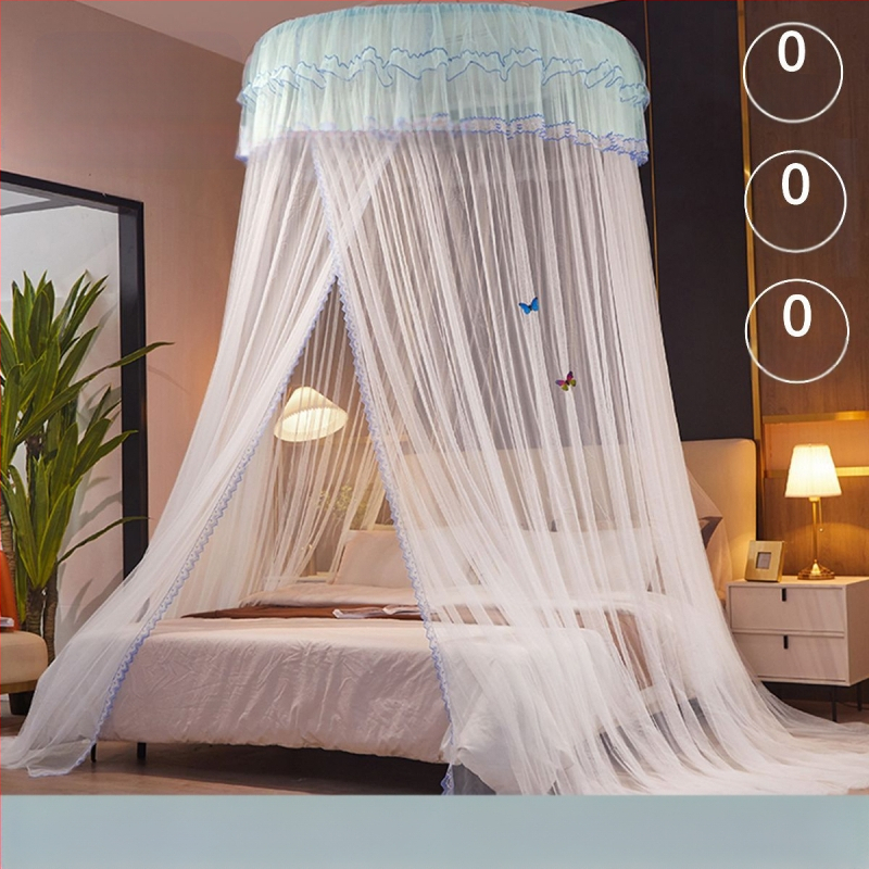 Nanjiren hercegnő stílusú szúnyogháló otthoni hálószobába, telepítés nélküli akasztós mennyezeti, magas színvonalú padlóágyfüggöny gézmintával