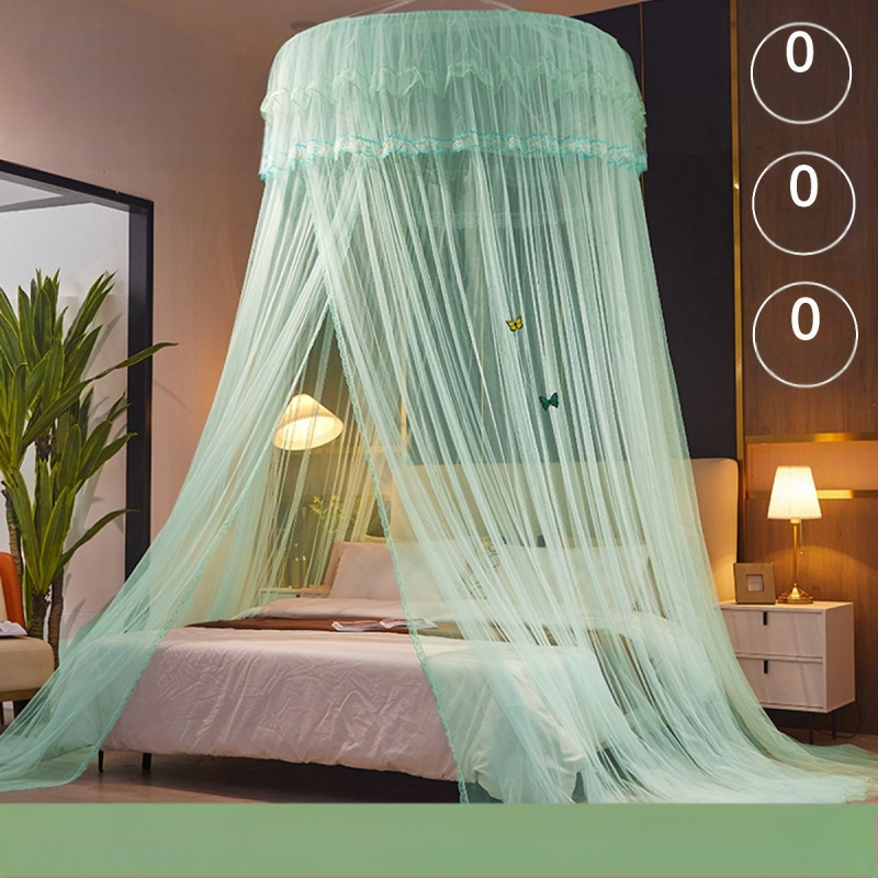 Nanjiren hercegnő stílusú szúnyogháló otthoni hálószobába, telepítés nélküli akasztós mennyezeti, magas színvonalú padlóágyfüggöny gézmintával