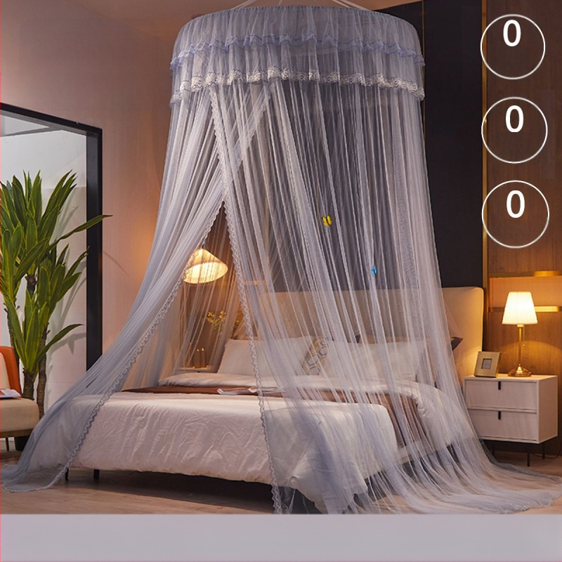 Nanjiren hercegnő stílusú szúnyogháló otthoni hálószobába, telepítés nélküli akasztós mennyezeti, magas színvonalú padlóágyfüggöny gézmintával