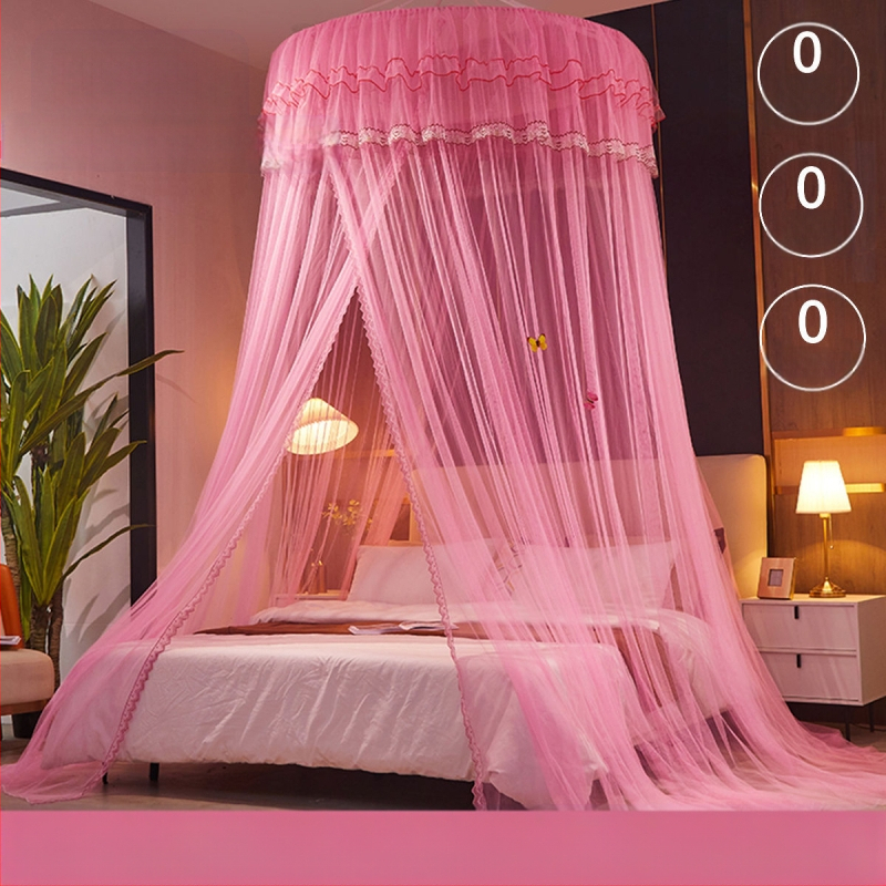 Nanjiren hercegnő stílusú szúnyogháló otthoni hálószobába, telepítés nélküli akasztós mennyezeti, magas színvonalú padlóágyfüggöny gézmintával
