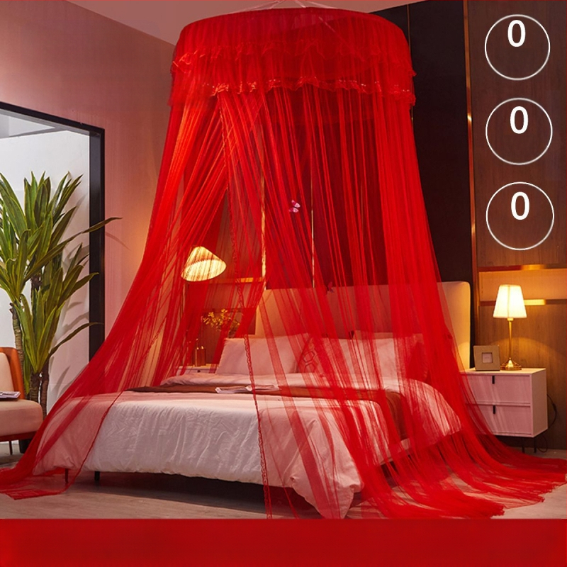 Nanjiren hercegnő stílusú szúnyogháló otthoni hálószobába, telepítés nélküli akasztós mennyezeti, magas színvonalú padlóágyfüggöny gézmintával