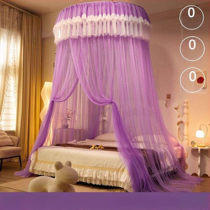 Nanjiren hercegnő stílusú szúnyogháló otthoni hálószobába, telepítés nélküli akasztós mennyezeti, magas színvonalú padlóágyfüggöny gézmintával