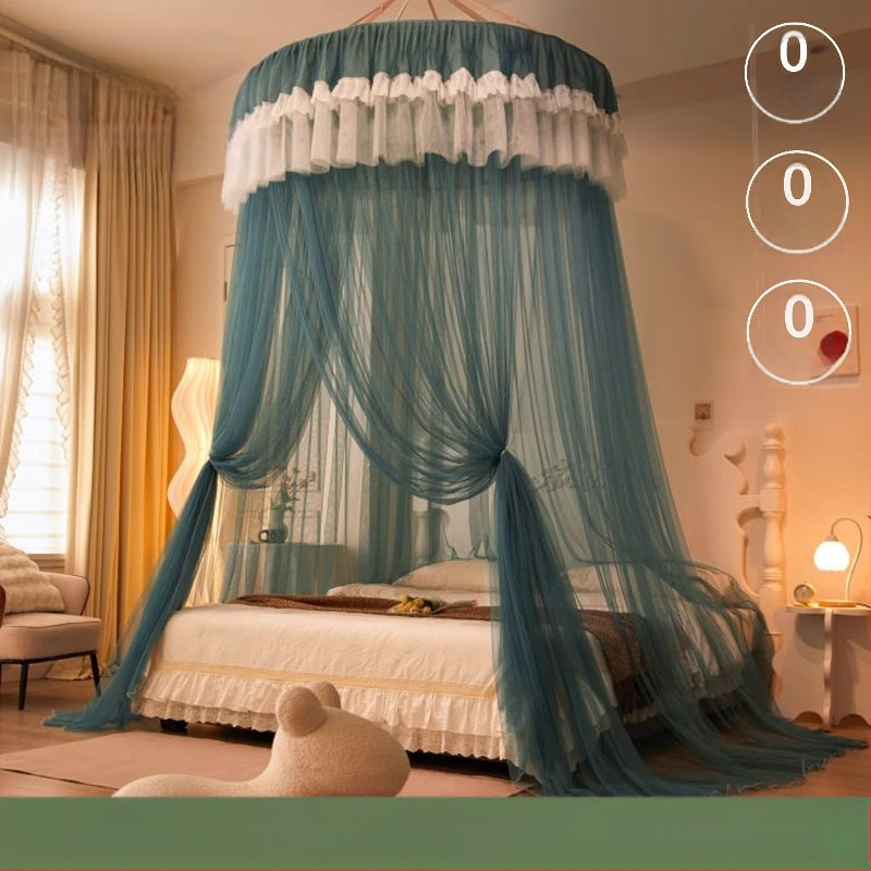 Nanjiren hercegnő stílusú szúnyogháló otthoni hálószobába, telepítés nélküli akasztós mennyezeti, magas színvonalú padlóágyfüggöny gézmintával