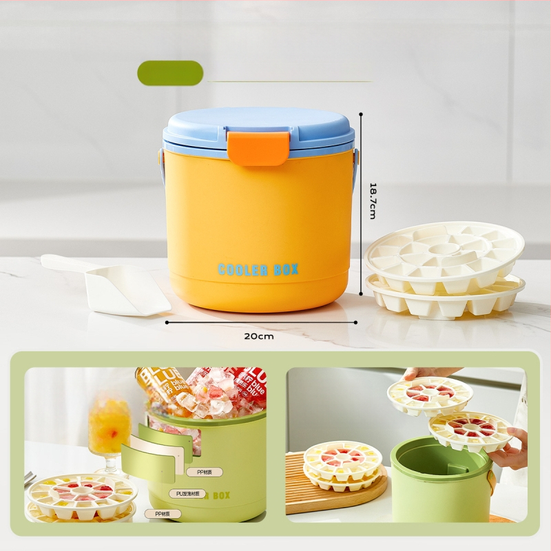 Ledo blokų šilumos išsaugojimo kibiras lauko presui Ledo blokų šalto konservavimo kibiras stovyklavimui Nešiojamas ledo blokų liejimo šalto konservavimo kibiras