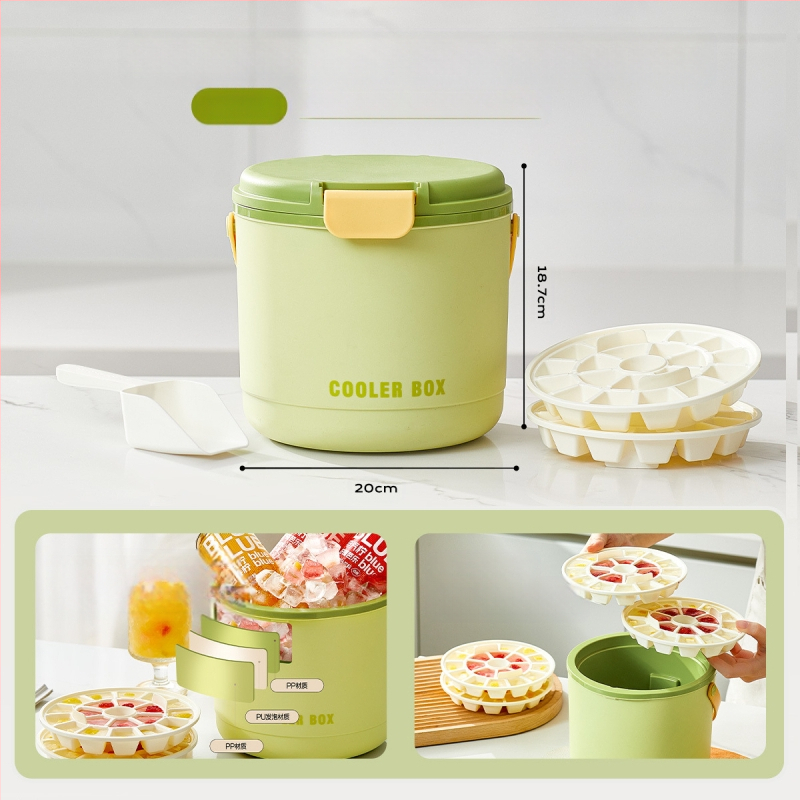 Ledo blokų šilumos išsaugojimo kibiras lauko presui Ledo blokų šalto konservavimo kibiras stovyklavimui Nešiojamas ledo blokų liejimo šalto konservavimo kibiras