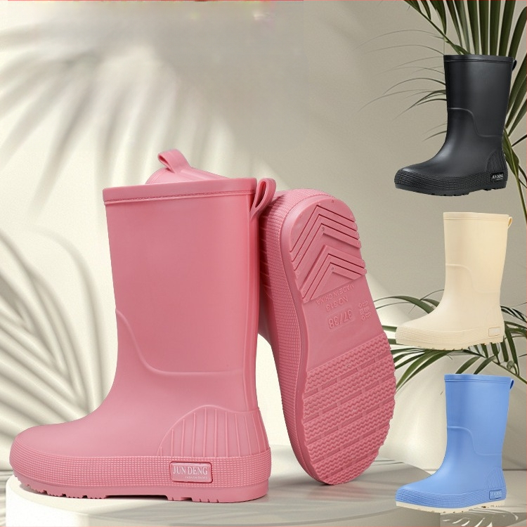 Morandi värvi naiste keskmise kõrgusega vihmasaapad, moodne klassikaline naiste õues kasutamiseks mõeldud vihmasaapad, paksendatud libisemiskindlad veekingad, kummist kingad