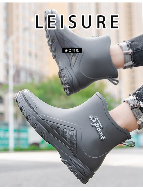 Saksa kummikud meeste moekad libisemiskindlad poolsääreni kummikud uued kaasavõetavad jalgrattajalatsid ehitusplatsidele kalapüügiks ja veesussid