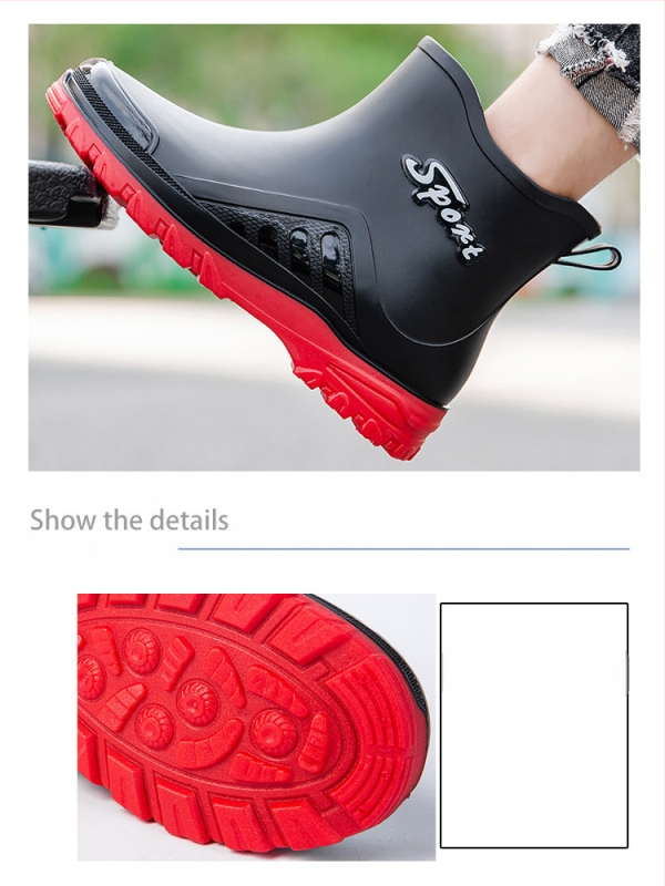 Saksa kummikud meeste moekad libisemiskindlad poolsääreni kummikud uued kaasavõetavad jalgrattajalatsid ehitusplatsidele kalapüügiks ja veesussid