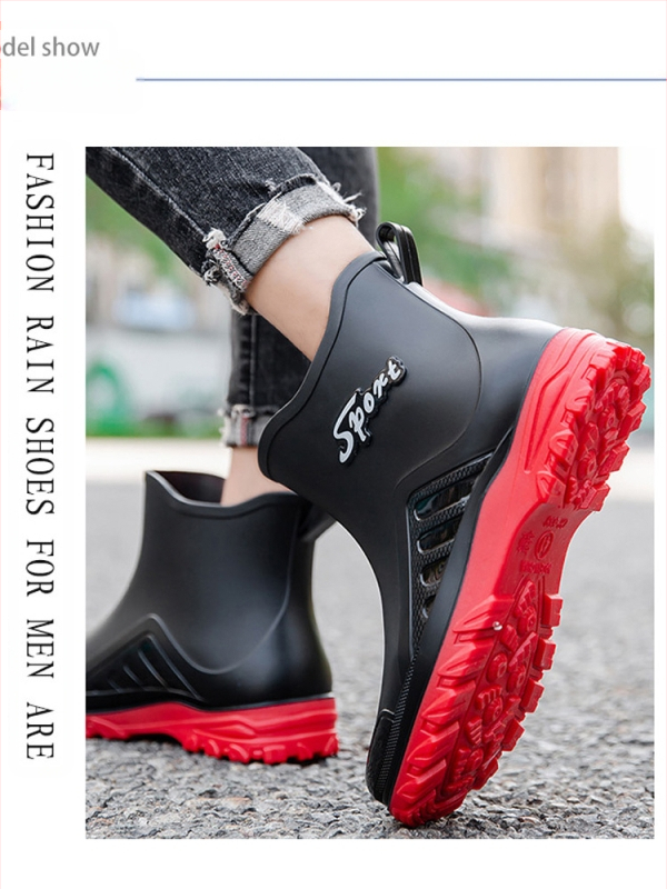 Saksa kummikud meeste moekad libisemiskindlad poolsääreni kummikud uued kaasavõetavad jalgrattajalatsid ehitusplatsidele kalapüügiks ja veesussid