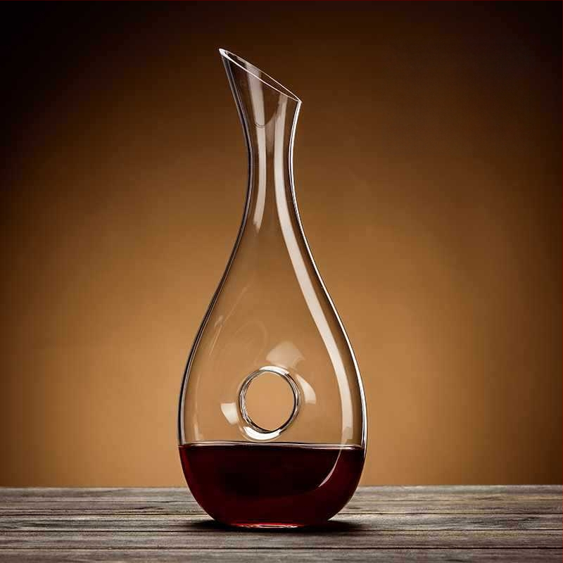 Didmeninė prekyba nauju dekanterio buitiniu vyno dozatoriumi, sutirštinto krištolo stiklo, lengvo prabangaus raudonojo vyno taurės vyno rinkiniu