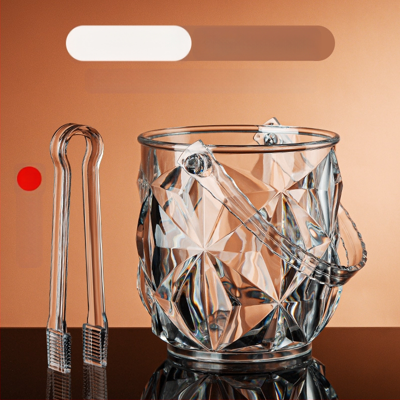 Didmeninė prekyba ledo kibirėliu bare ktv didelės spalvos vertės buitinis komercinis akrilinis mažas ledo kibiras alaus kibiras ledo kibiras