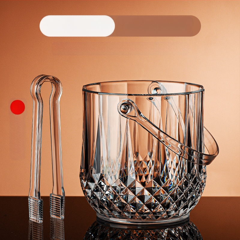 Didmeninė prekyba ledo kibirėliu bare ktv didelės spalvos vertės buitinis komercinis akrilinis mažas ledo kibiras alaus kibiras ledo kibiras