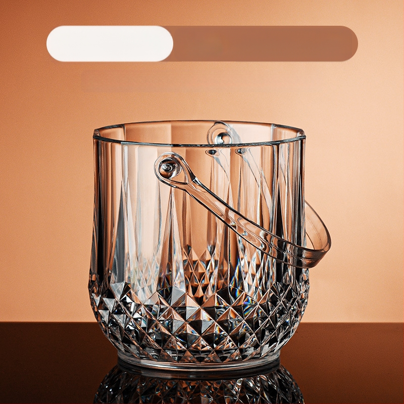 Didmeninė prekyba ledo kibirėliu bare ktv didelės spalvos vertės buitinis komercinis akrilinis mažas ledo kibiras alaus kibiras ledo kibiras