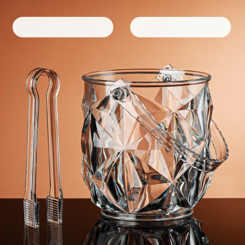 Didmeninė prekyba ledo kibirėliu bare ktv didelės spalvos vertės buitinis komercinis akrilinis mažas ledo kibiras alaus kibiras ledo kibiras