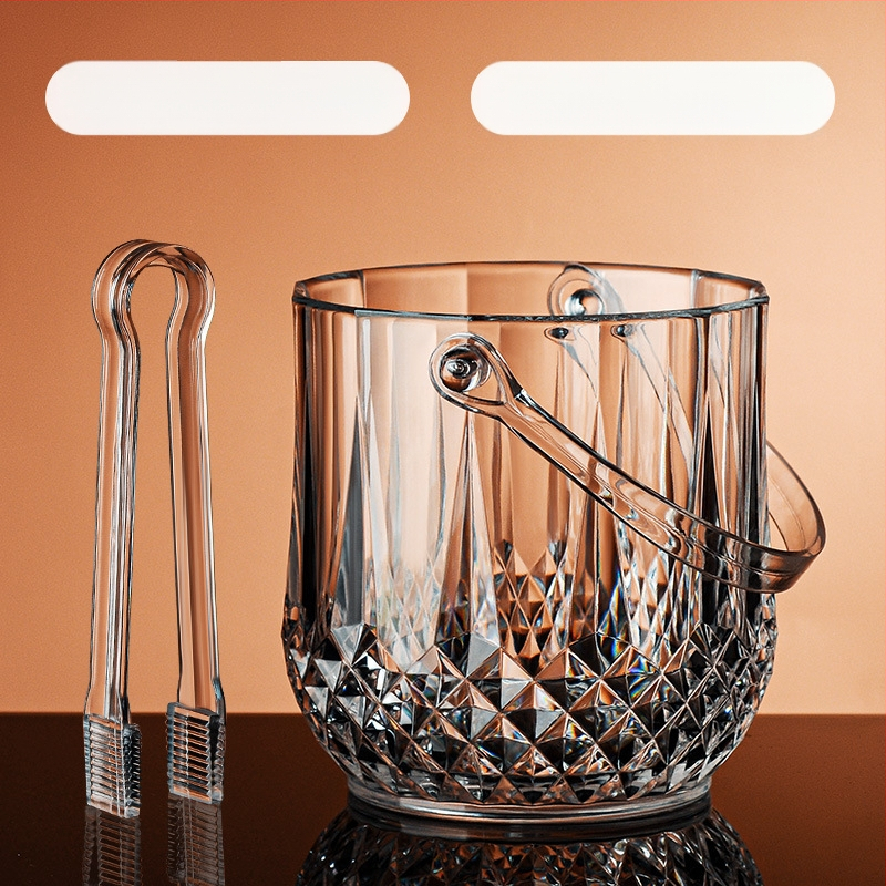 Didmeninė prekyba ledo kibirėliu bare ktv didelės spalvos vertės buitinis komercinis akrilinis mažas ledo kibiras alaus kibiras ledo kibiras