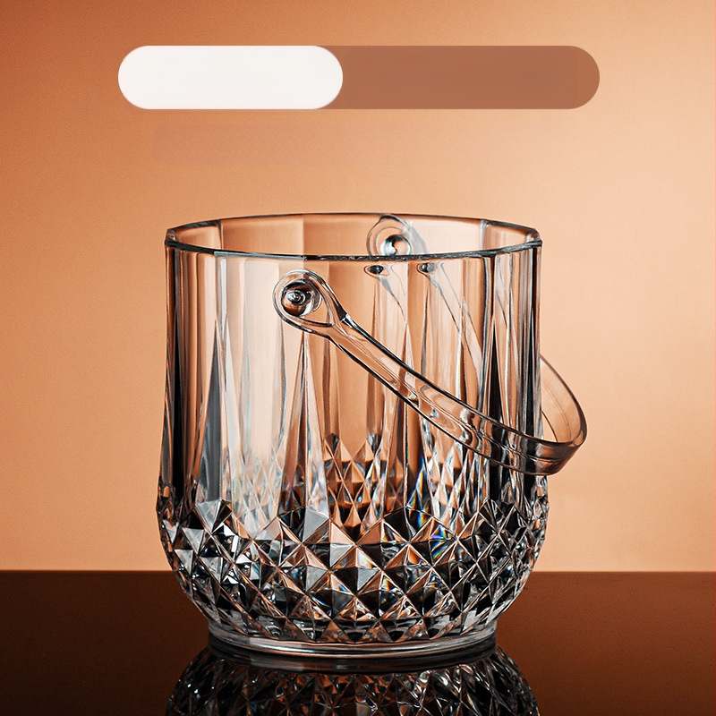 Didmeninė prekyba ledo kibirėliu bare ktv didelės spalvos vertės buitinis komercinis akrilinis mažas ledo kibiras alaus kibiras ledo kibiras