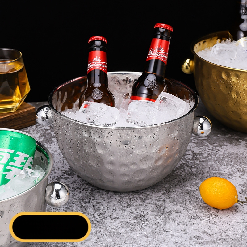 Tarpvalstybinis ledo kibiras iš nerūdijančio plieno ledo kibiro baras KTV ledo laikymo kibiras gėrimų ledo kibiras alaus ledo kibiro baras ledas