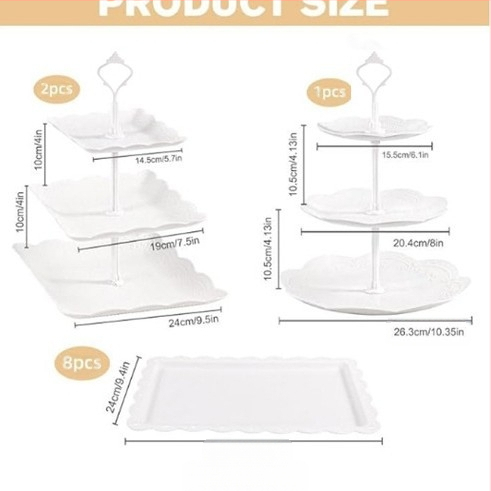 Europietiško stiliaus trijų sluoksnių vaisių lėkštė popietės arbatai užkandžių padėklas, desertų stalas, tortų stovas, tortų derinys