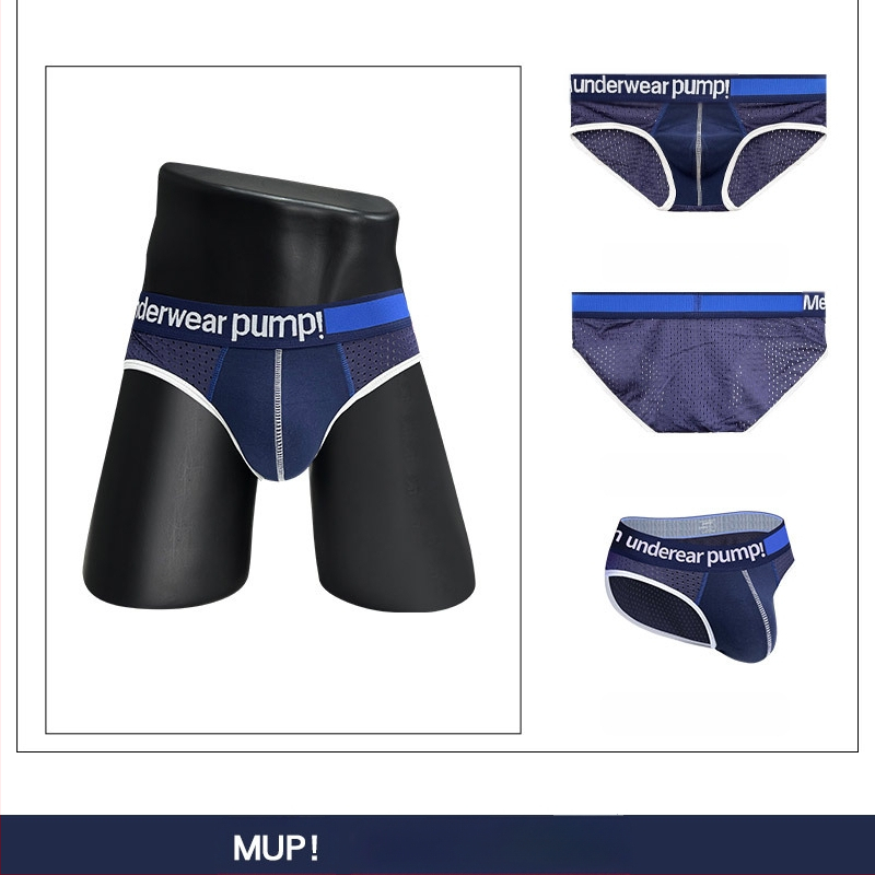 Ploni apatiniai su pumpukais, žemo liemens, aptempti, sėdmenis pakeliantys, madingi spalvų blokų vyriški sportiniai apatiniai, eksportuojamas vienas krepšys.