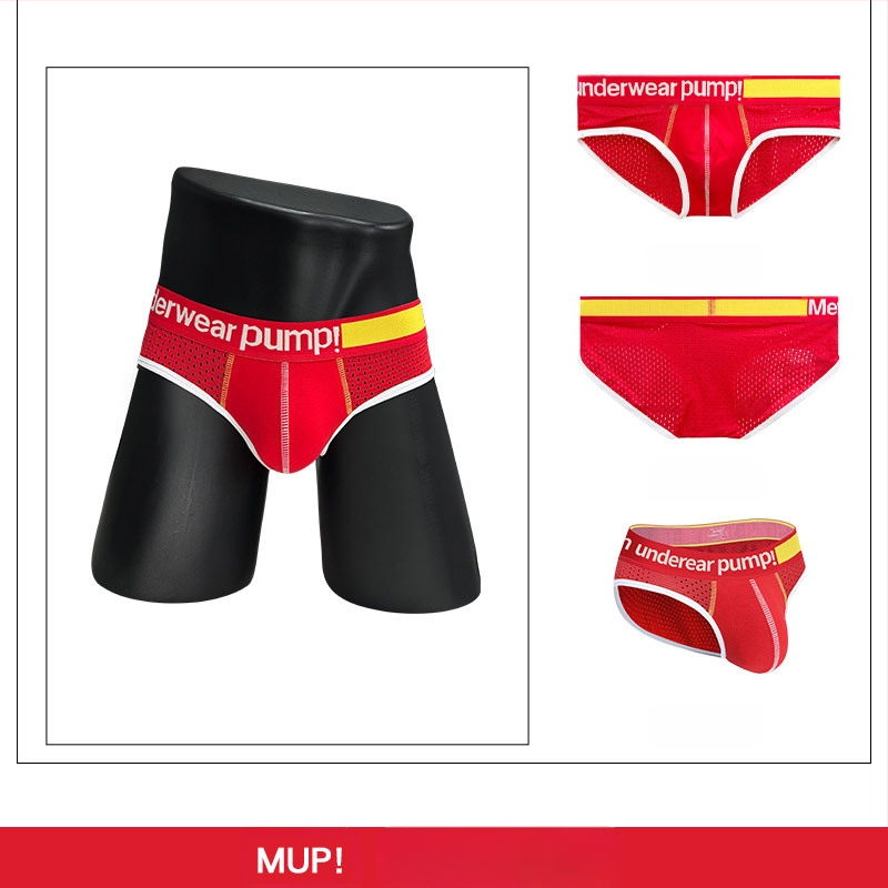 Ploni apatiniai su pumpukais, žemo liemens, aptempti, sėdmenis pakeliantys, madingi spalvų blokų vyriški sportiniai apatiniai, eksportuojamas vienas krepšys.