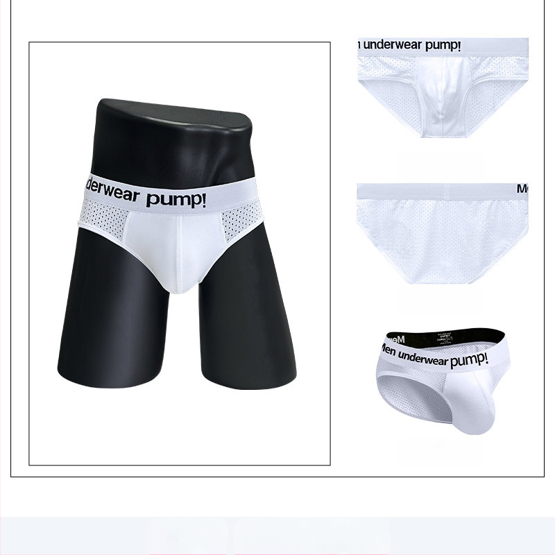 Ploni apatiniai su pumpukais, žemo liemens, aptempti, sėdmenis pakeliantys, madingi spalvų blokų vyriški sportiniai apatiniai, eksportuojamas vienas krepšys.