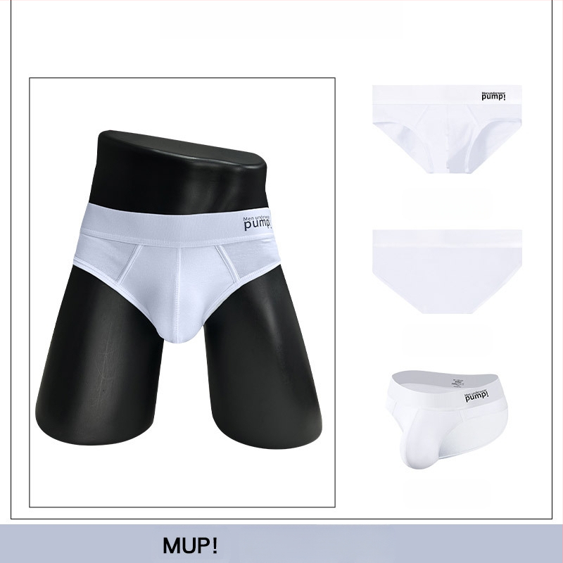 Ploni apatiniai su pumpukais, žemo liemens, aptempti, sėdmenis pakeliantys, madingi spalvų blokų vyriški sportiniai apatiniai, eksportuojamas vienas krepšys.