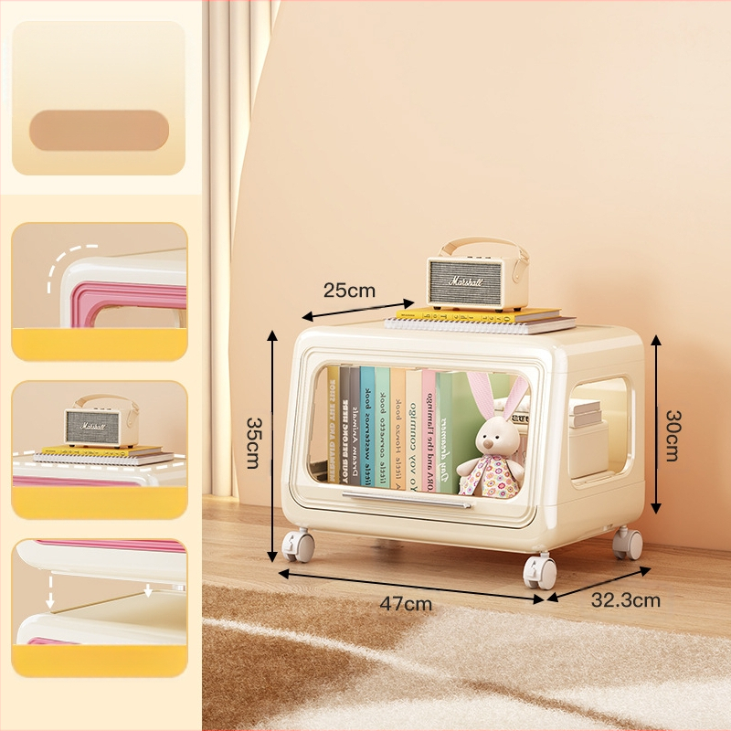 Majapidamises kasutatavate koomiksitega laste mänguasjade hoiukapi kapp, raamatute hoiuriiul, suure mahutavusega plastist multifunktsionaalne hoiukapp