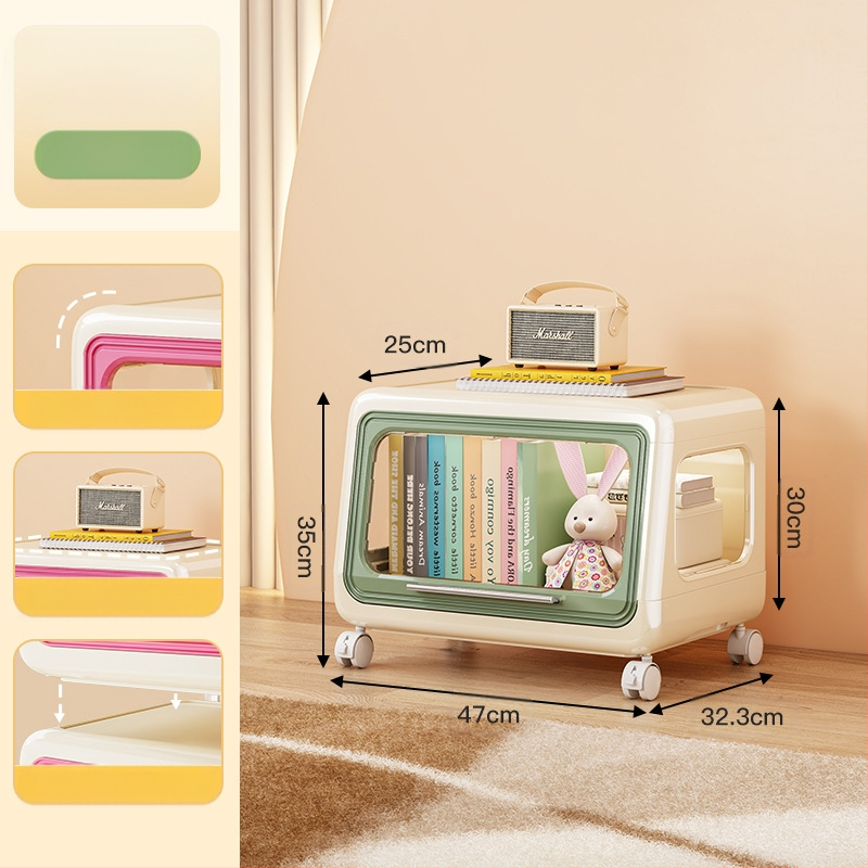 Majapidamises kasutatavate koomiksitega laste mänguasjade hoiukapi kapp, raamatute hoiuriiul, suure mahutavusega plastist multifunktsionaalne hoiukapp