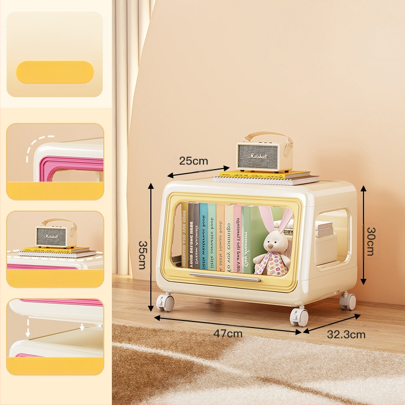 Majapidamises kasutatavate koomiksitega laste mänguasjade hoiukapi kapp, raamatute hoiuriiul, suure mahutavusega plastist multifunktsionaalne hoiukapp