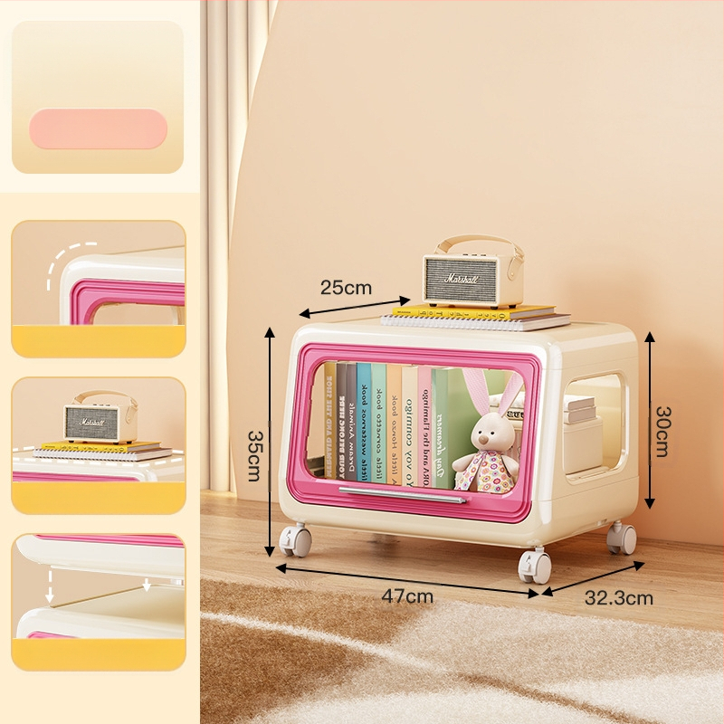 Majapidamises kasutatavate koomiksitega laste mänguasjade hoiukapi kapp, raamatute hoiuriiul, suure mahutavusega plastist multifunktsionaalne hoiukapp