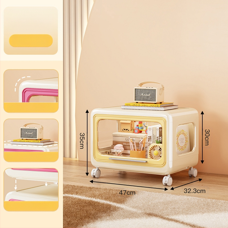 Majapidamises kasutatavate koomiksitega laste mänguasjade hoiukapi kapp, raamatute hoiuriiul, suure mahutavusega plastist multifunktsionaalne hoiukapp