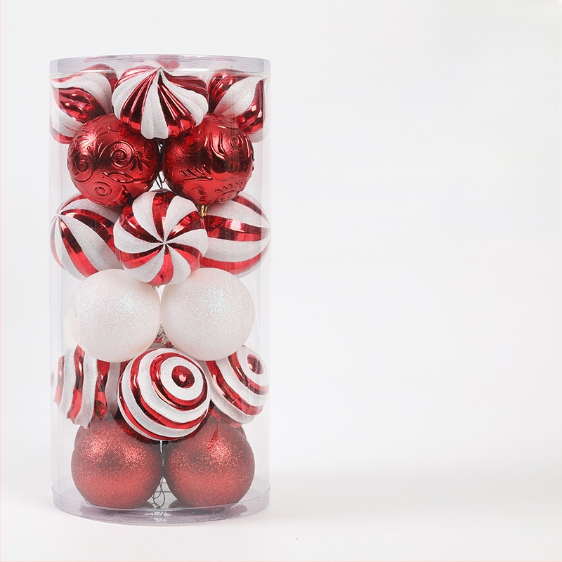 [Išskirtinė kruopščiai atrinkta] Šventinės dekoracijos Kalėdiniai kamuoliukai Kalėdų eglutės pakabukai Dovanų dėžutė Žolės šilko skaidrūs dažyti kamuoliukai
