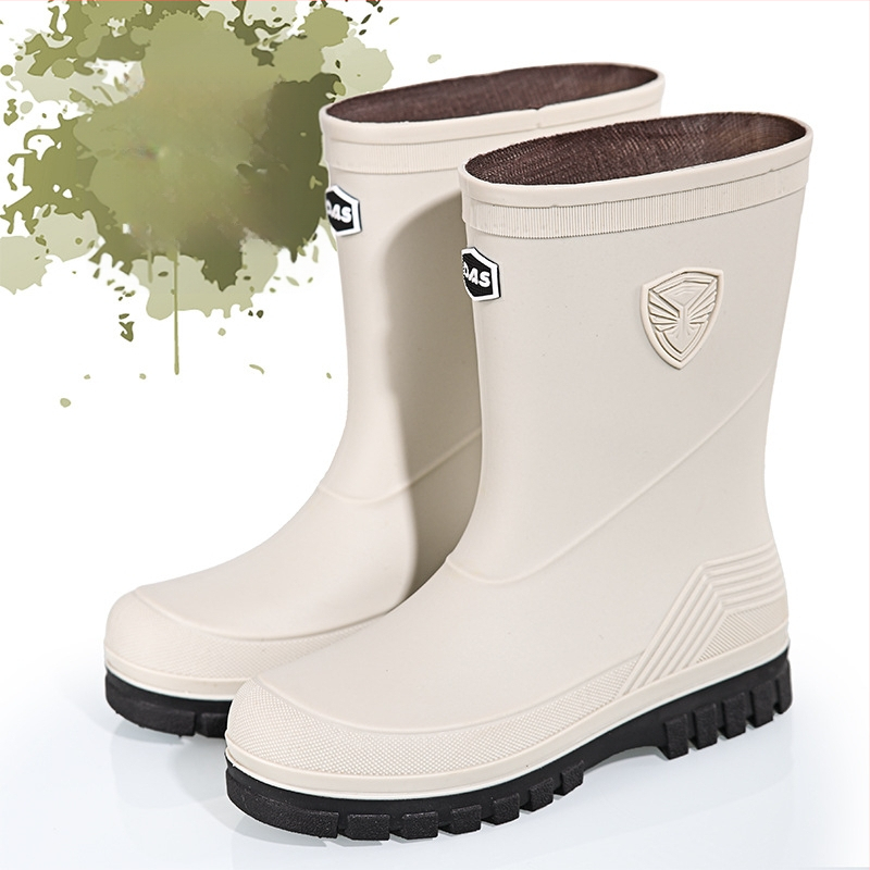 2025. aasta talvised meeste polsterdatud kummist saapad kulleritele, libisemiskindlad veekindlad kummist kingad, poolsääreni ulatuvad tööjalatsid