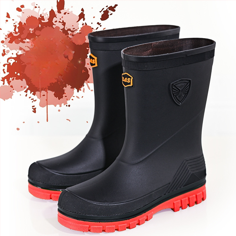2025. aasta talvised meeste polsterdatud kummist saapad kulleritele, libisemiskindlad veekindlad kummist kingad, poolsääreni ulatuvad tööjalatsid