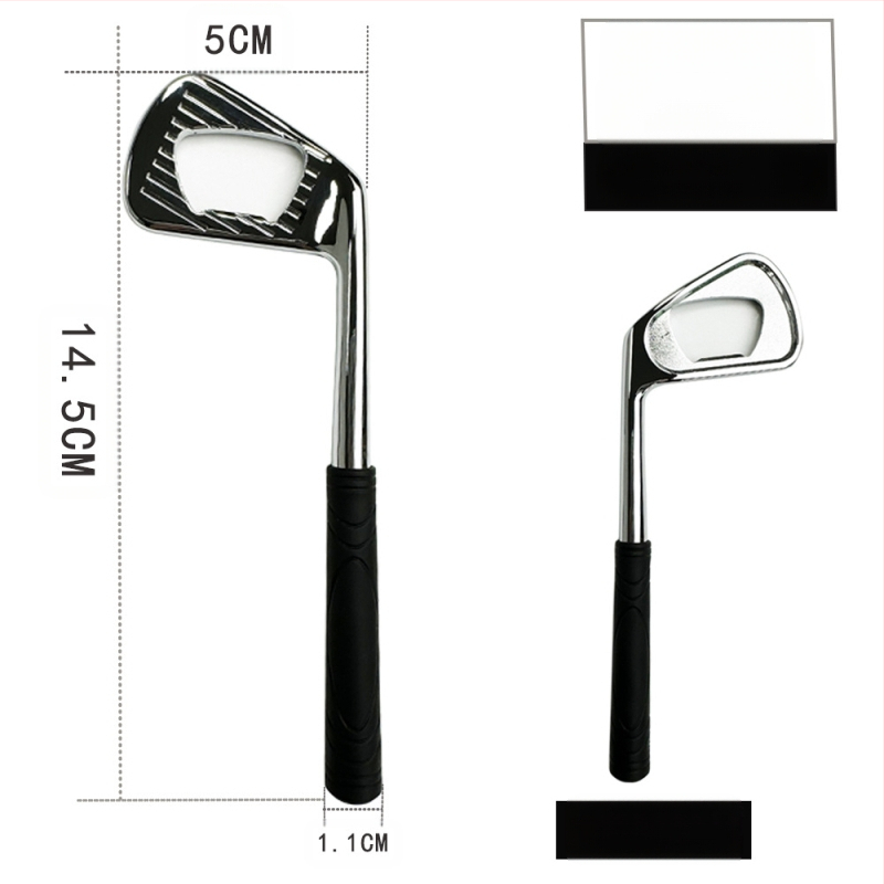 Tiesioginio gamyklinio pardavimo cinko lydinio golfo geležies formos kūrybinis alaus butelių atidarytuvas metalinis butelių atidarytuvas su kryžminiu kraštu yra sandėlyje