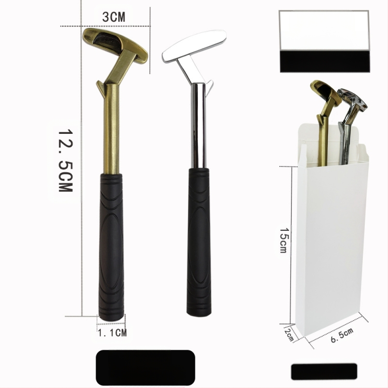 Tiesioginio gamyklinio pardavimo cinko lydinio golfo geležies formos kūrybinis alaus butelių atidarytuvas metalinis butelių atidarytuvas su kryžminiu kraštu yra sandėlyje