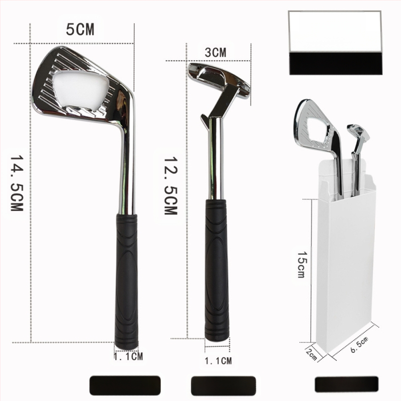 Tiesioginio gamyklinio pardavimo cinko lydinio golfo geležies formos kūrybinis alaus butelių atidarytuvas metalinis butelių atidarytuvas su kryžminiu kraštu yra sandėlyje