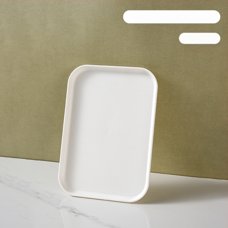 Kerge luksuslik plastkandik käepidemega, kahe kõrvaga kõrgekvaliteediline majapidamistee kandik, õhtusöögikandik, ärirestorani paksendatud suur kandik