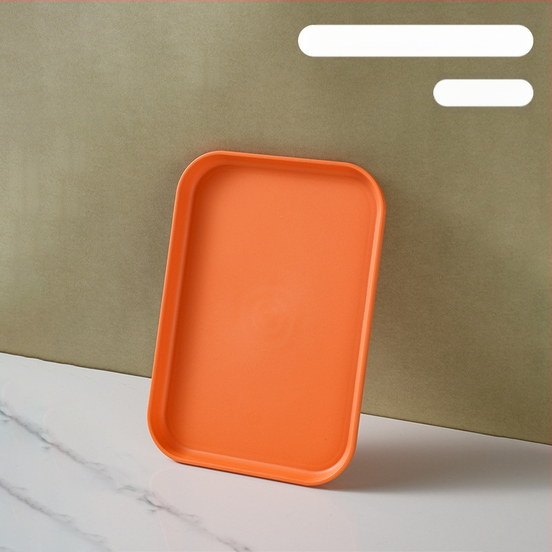 Kerge luksuslik plastkandik käepidemega, kahe kõrvaga kõrgekvaliteediline majapidamistee kandik, õhtusöögikandik, ärirestorani paksendatud suur kandik