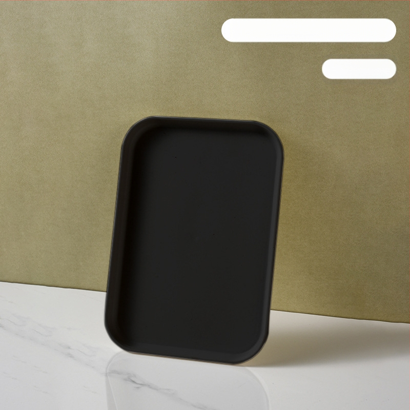 Kerge luksuslik plastkandik käepidemega, kahe kõrvaga kõrgekvaliteediline majapidamistee kandik, õhtusöögikandik, ärirestorani paksendatud suur kandik